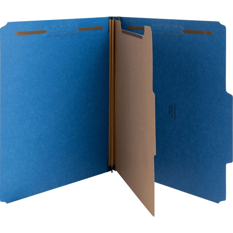 Nature Saver Classification Folders, w/ Fasteners, 1 Dvdr, Letter, 10/Box, Blue (NATSP17202) Each